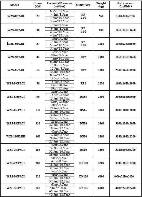 2021 New Design 200kw 10bar Low Noise Two Stage Oil Injected Screw Air Compressor for Spray Paint