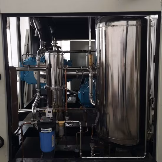 철강 및 철강 산업을 위한 에너지 물 주입 오일프리 2단계 Pm VSD 로터리 스크류형 공기 압축기를 절약합니다